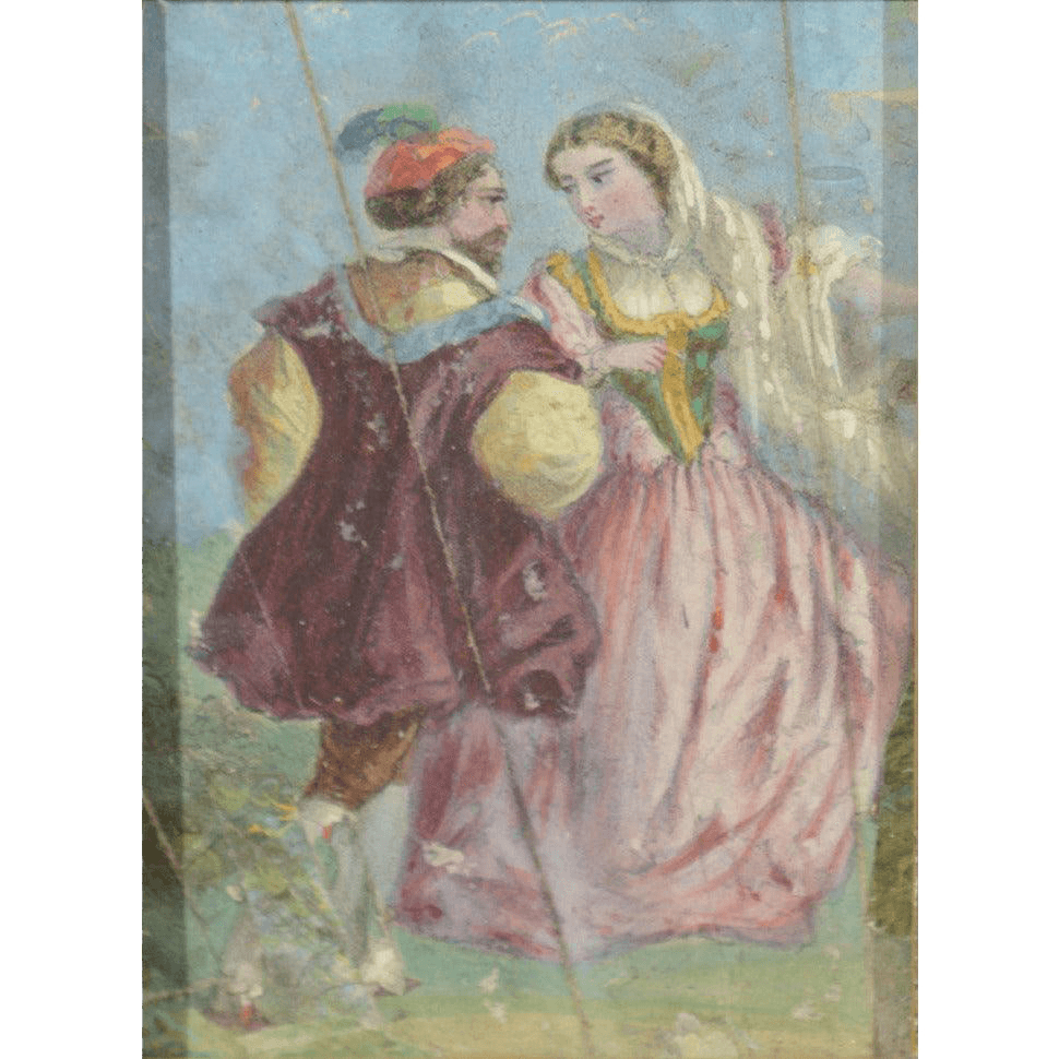 Small Gouache Painting From 20th Century - Retouch Fine Art