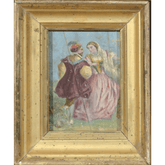 Small Gouache Painting From 20th Century - Retouch Fine Art