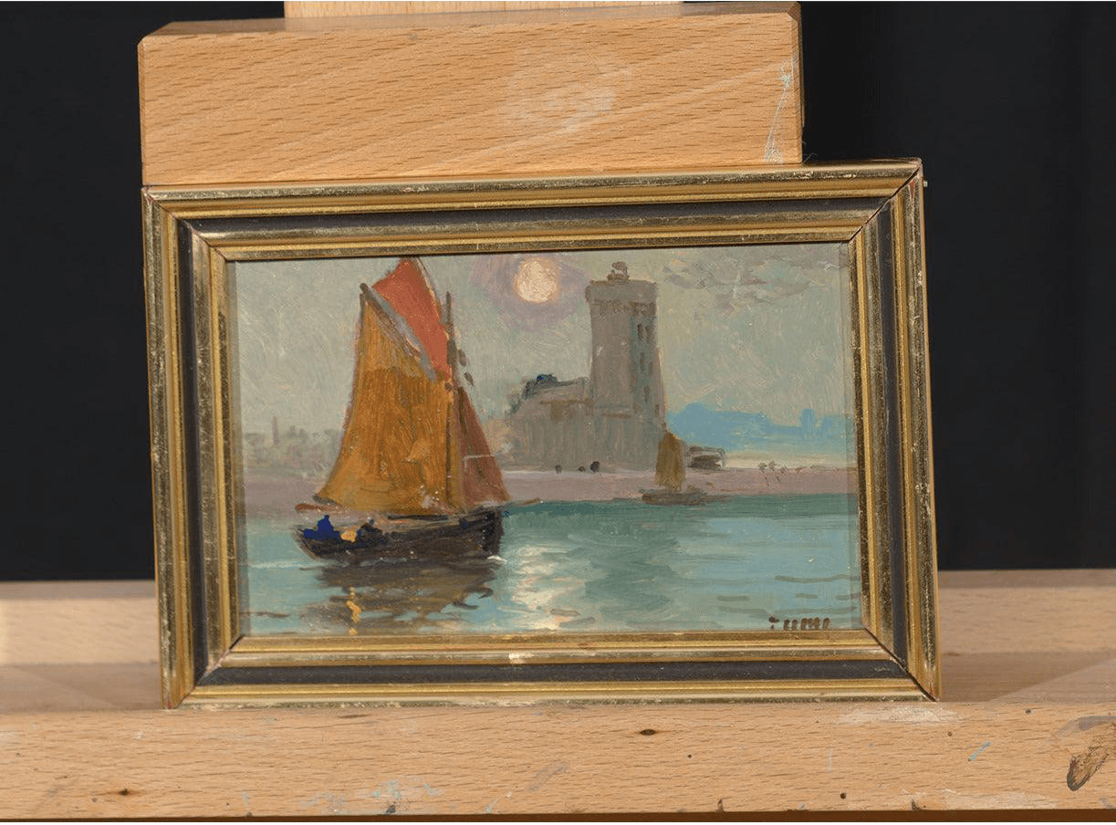 Series of 4 Small Vintage Oil Paintings - Retouch Fine Art