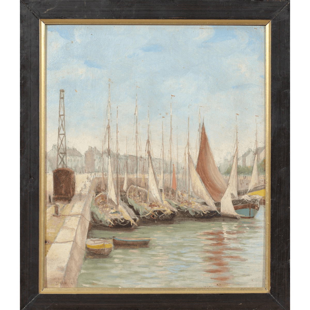 Small Seascape Oil Painting From 20th Century - Retouch Fine Art