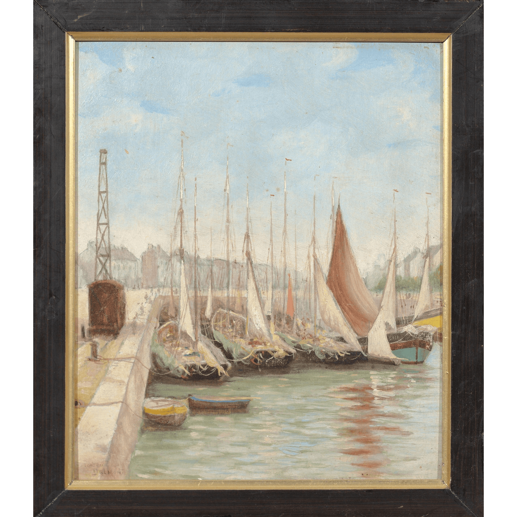 Small Seascape Oil Painting From 20th Century - Retouch Fine Art