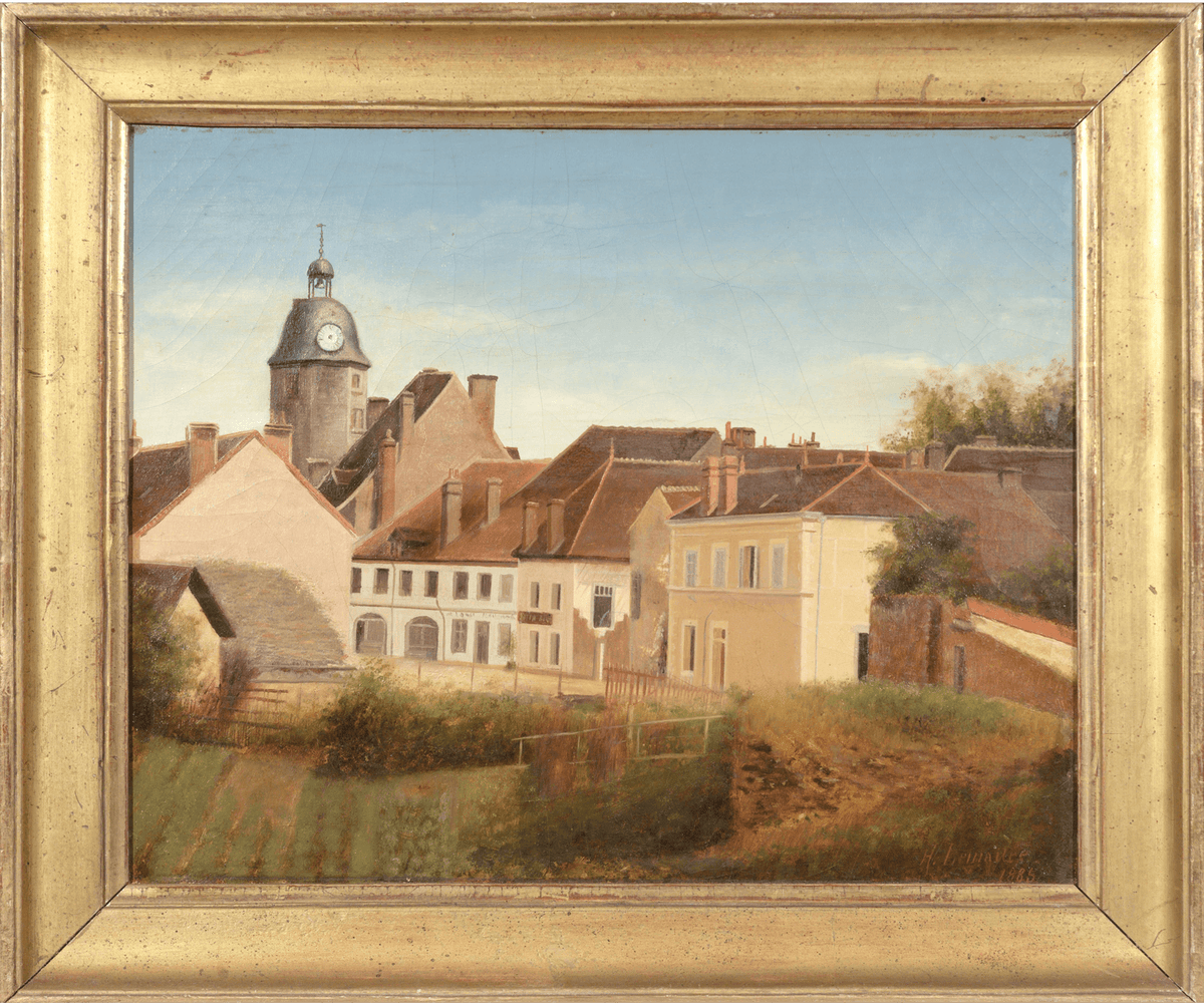 Antique Oil Painting Signed M.Lemaitre - 1885 - Retouch Fine Art