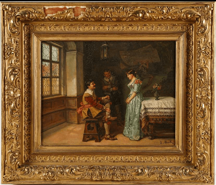Oil Painting 19th Century By Eduard Merk (1816-1888) - Retouch Fine Art